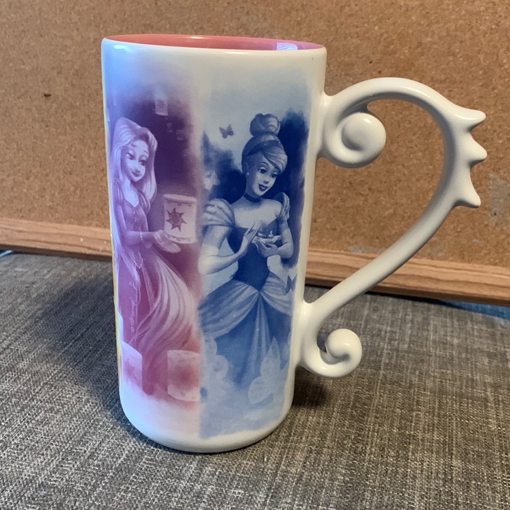 Disney Parks Tall Princesses rainbow mug